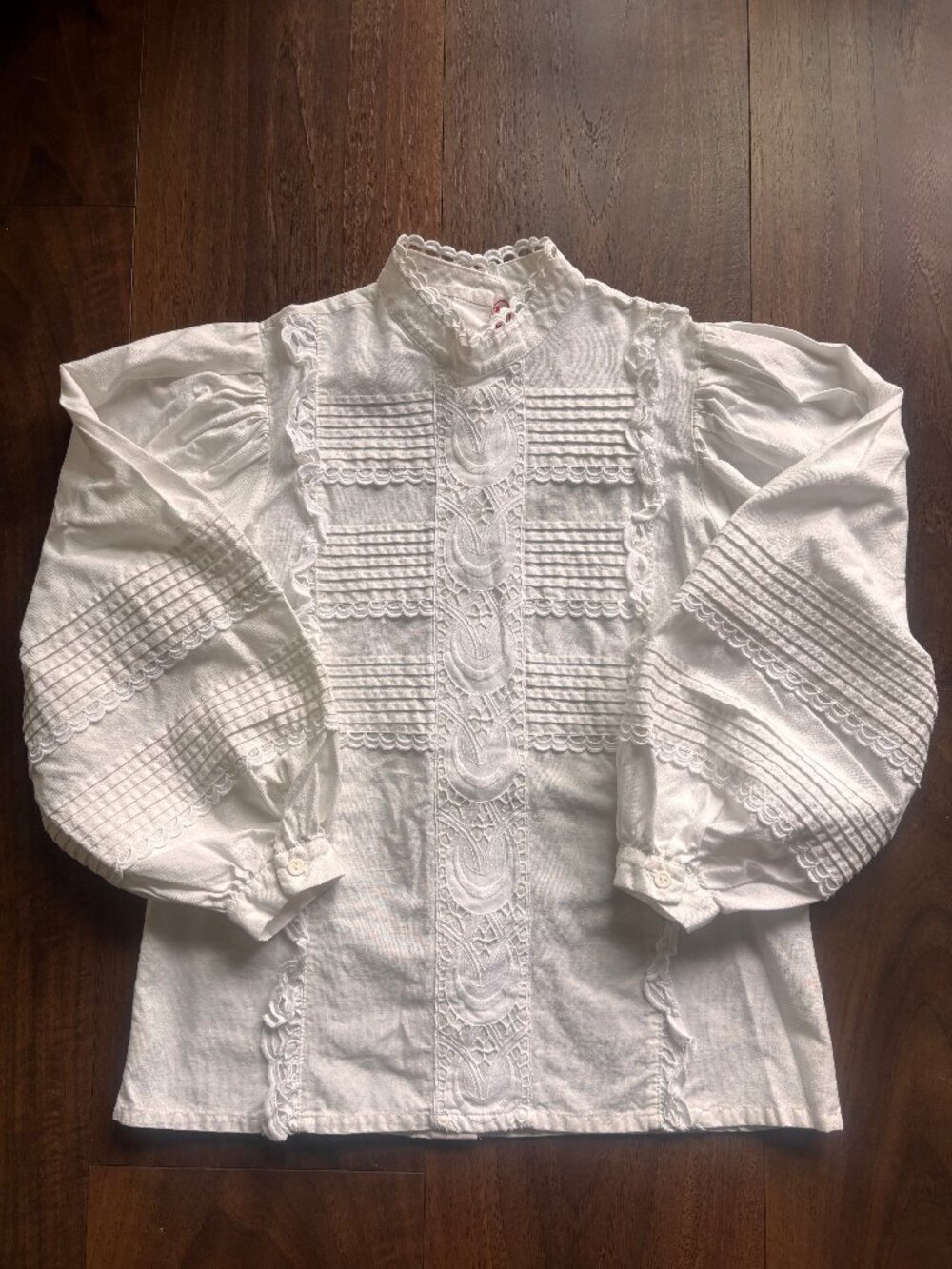 Vintage Sportalm Romantic White Eyelet Blouse - Size 4